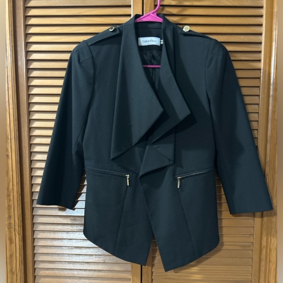 Calvin Klein 3/4 sleeve blazer in Black - Picture 1 of 6